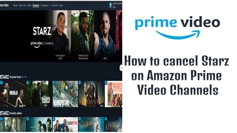 remove starz from amazon prime.